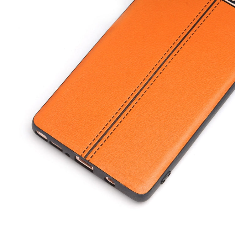 For Galaxy Note 8 Plain Weave Texture Leather Surface Protective Back Cover Case