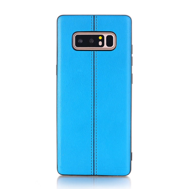 For Galaxy Note 8 Plain Weave Texture Leather Surface Protective Back Cover Case