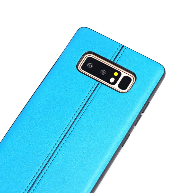 For Galaxy Note 8 Plain Weave Texture Leather Surface Protective Back Cover Case