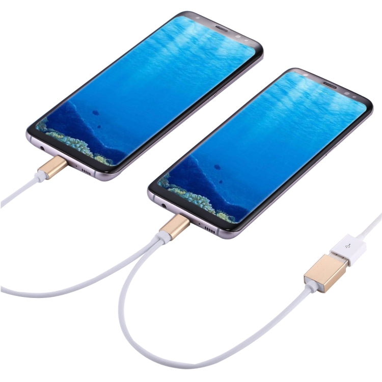 21cm Type-C Male to Type-C Male and USB 2.0 Female Data Sync Charging Cable, For Galaxy S8 & S8 + / LG G6 / Huawei P10 & P10 Plus / Oneplus 5 / Xiaomi Mi6 & Max 2 /and other Smartphones