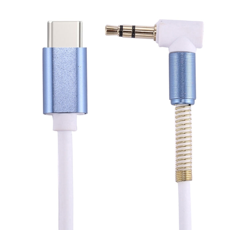 1m Type-C Male to 3.5mm Male Elbow Audio Cable, For Galaxy S8 & S8 + / LG G6 / Huawei P10 & P10 Plus / Xiaomi Mi6 & Max 2 and other Smartphones