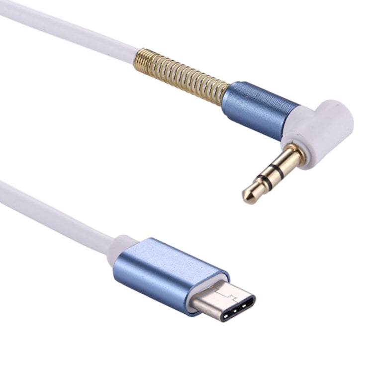 1m Type-C Male to 3.5mm Male Elbow Audio Cable, For Galaxy S8 & S8 + / LG G6 / Huawei P10 & P10 Plus / Xiaomi Mi6 & Max 2 and other Smartphones