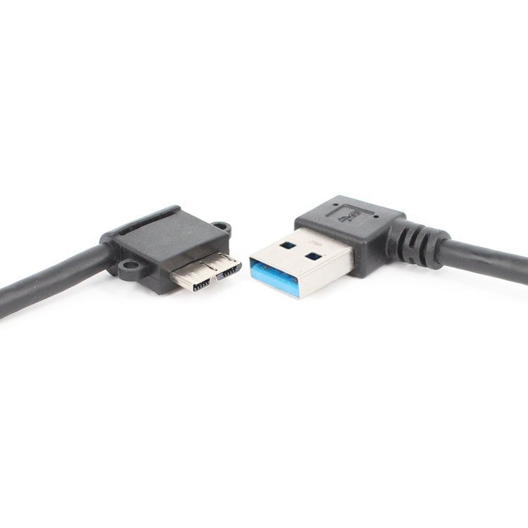 2 PCS USB 3.0 Left Elbow Male to Micro USB 3.0 Elbow Charging Data Cable, Cable Length: 27cm