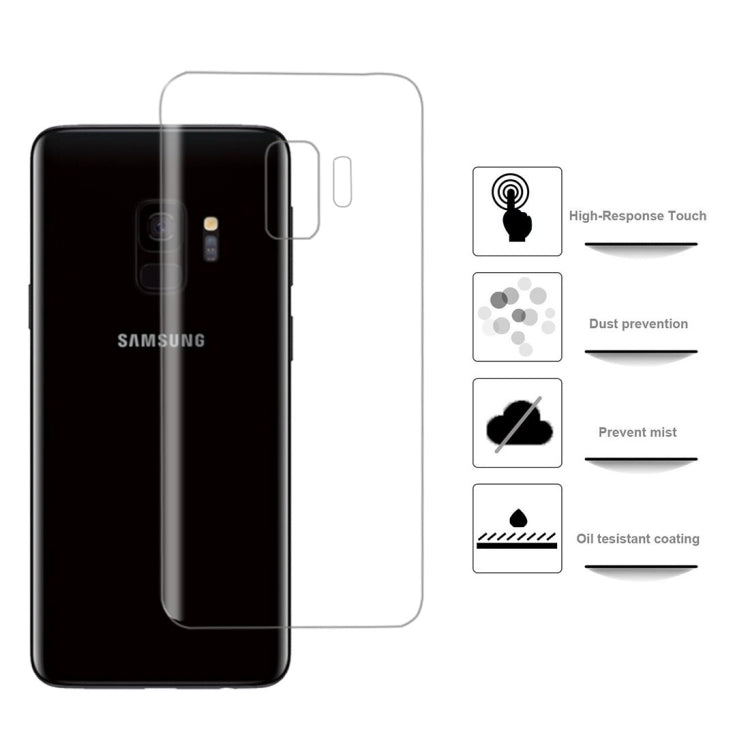 50 PCS Ultra-thin PET Back Screen Protector Film for Galaxy S9(Transparent)