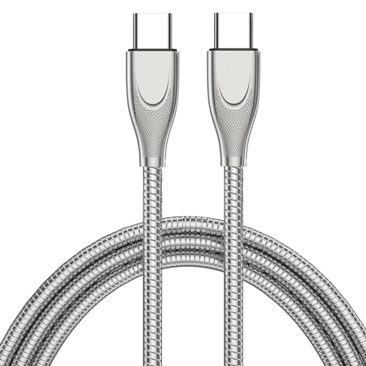 ADC-009 USB-C / Type-C to USB-C / Type-C Zinc Alloy Hose Fast Charging Data Cable, Cable Length: 1m