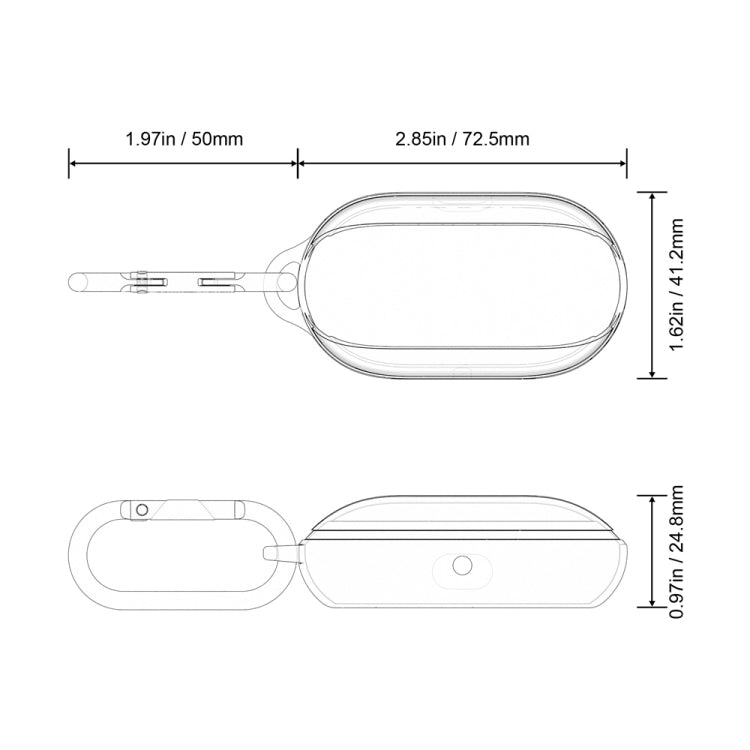 For Samsung Galaxy Buds Noctilucent Wireless Bluetooth Earphone Shockproof Silicone Protective Case(Black)
