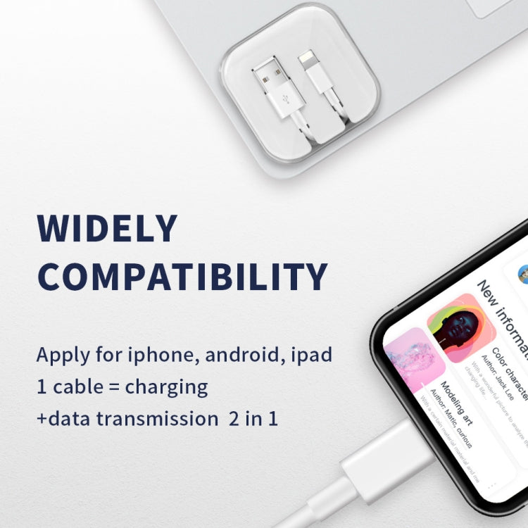 KIVEE KV-CT301 2A Type-C / USB-C to USB TPE Charging Data Cable, Length: 1m (White)