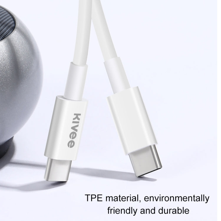 KIVEE KV-CT209 3A Type-C / USB-C to Type-C TPE Charging Data Cable, Length: 1m