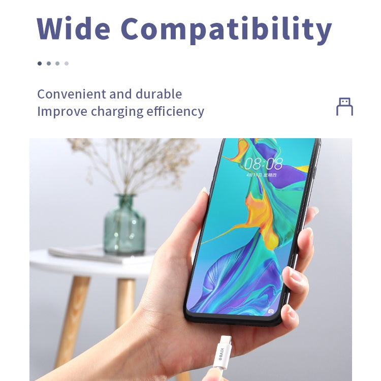 KIVEE KV-CT208 5A USB to Type-C / USB-C TPE Charging Data Cable, Length: 1m