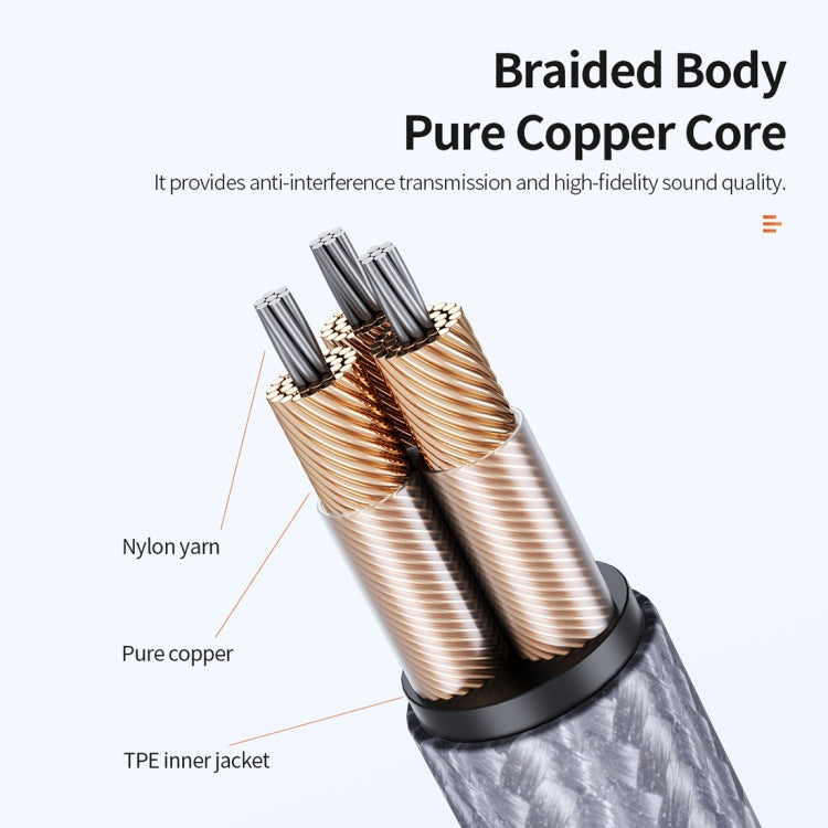 ROCK CA09 Type-C / USB-C to 3.5mm AUX Audio Adapter Cable, Length: 100cm(Tarnish)