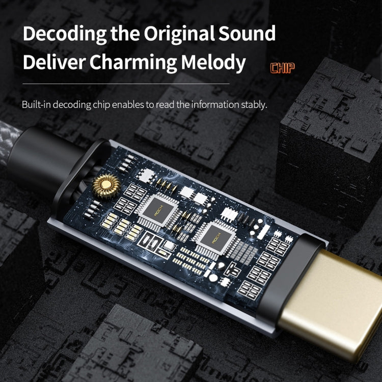 ROCK CA09 Type-C / USB-C to 3.5mm AUX Audio Adapter Cable, Length: 100cm(Tarnish)