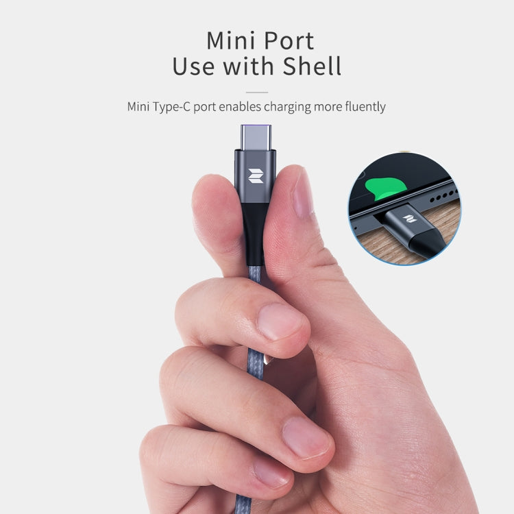 ROCK R9 5A Type-C / USB-C to USB Metal Sync Round Charging Cable, Length: 100cm (Tarnish)