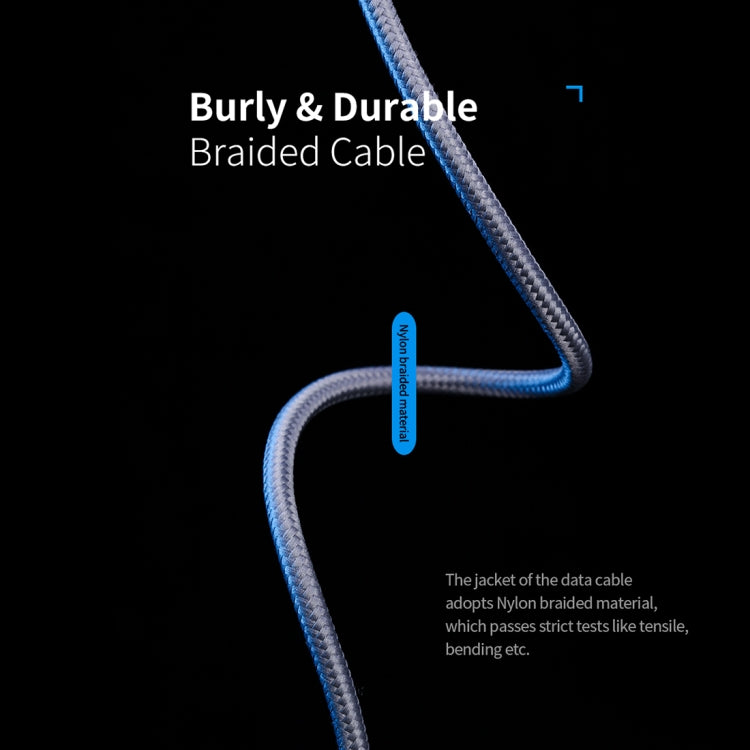 ROCK R9 5A Type-C / USB-C to USB Metal Sync Round Charging Cable, Length: 100cm (Tarnish)