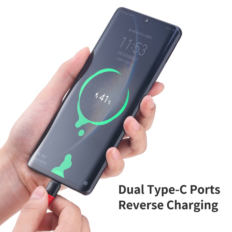 ROCK Z11 3A Type-C / USB-C to Type-C Hi-tensile Sync Round Charging Cable, Length: 100cm