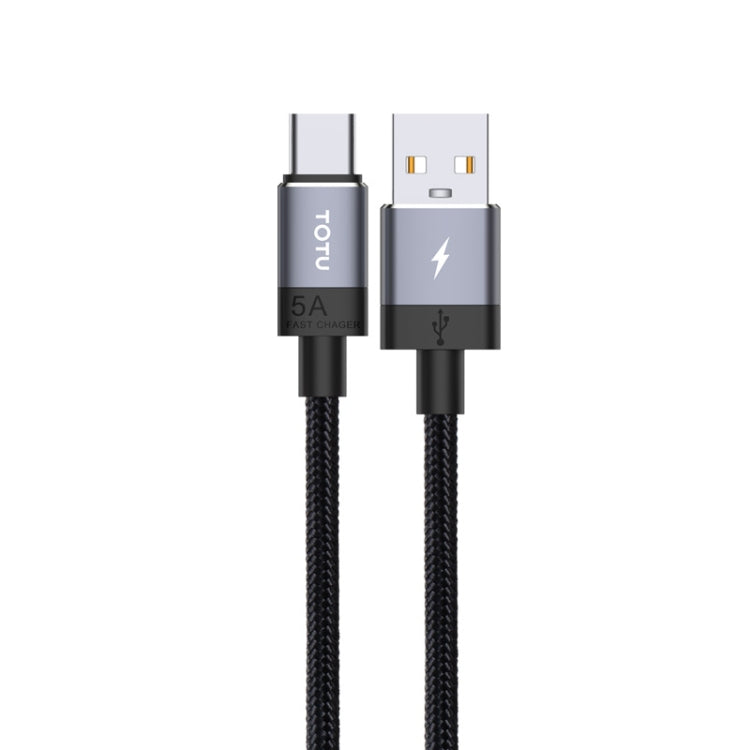 TOTUDESIGN Speedy Series BT-001 PD 5A USB-C / Type-C Interface Data Sync Fast Charge Data Cable, Cable Length: 25cm(Grey)