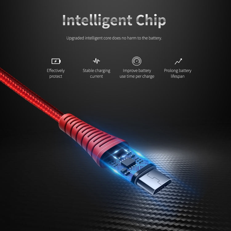 ROCK Z9 2A Micro Hi-tensile Sync Round Charging Cable, Length: 100cm