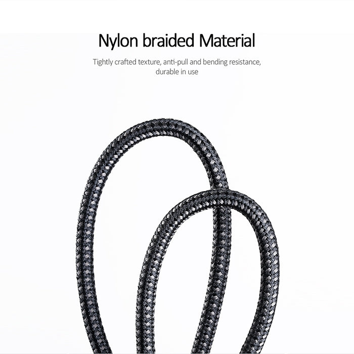 USAMS 15cm Type-C to HDMI 2.0 4K HD Aux Cable Adapter Male & Female HDMI to Type-C Male Jack Braided Audio Adapter