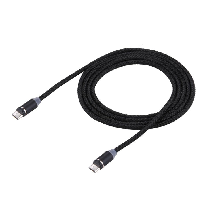 1.2m Weave Line Micro USB to Micro USB Double Head Magnetic Charging Cable, For Samsung / Huawei / Xiaomi / Meizu / LG / HTC and Other Smartphones