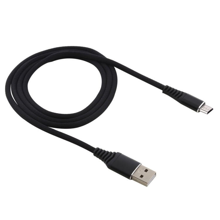 1m Cloth Braided Cord USB A to Micro USB Data Sync Charge Cable, For Galaxy, Huawei, Xiaomi, LG, HTC and Other Smart Phones