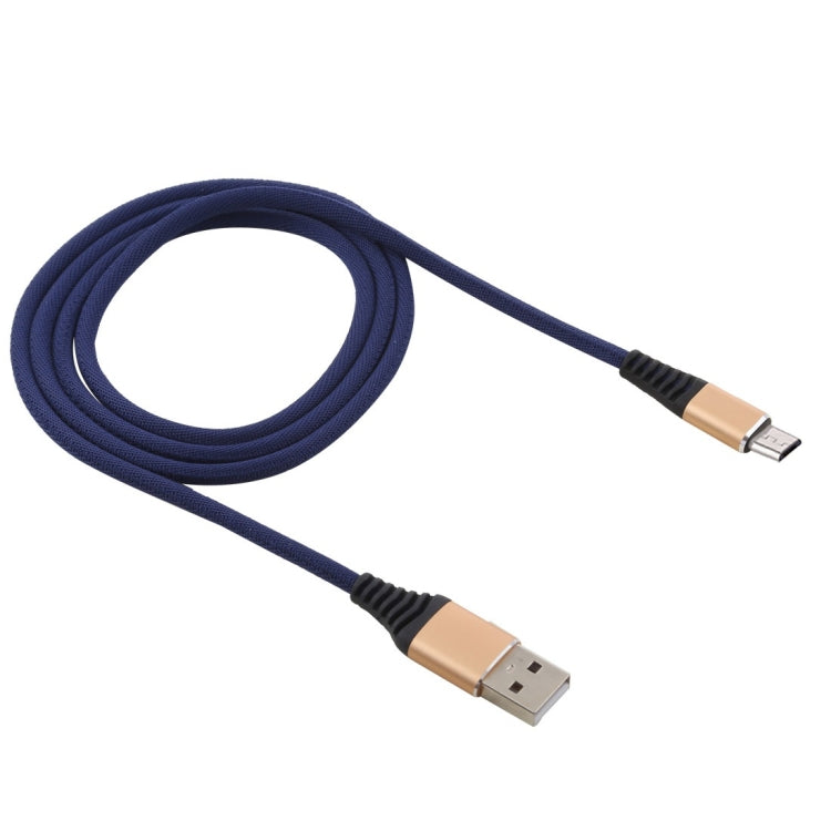 1m Cloth Braided Cord USB A to Micro USB Data Sync Charge Cable, For Galaxy, Huawei, Xiaomi, LG, HTC and Other Smart Phones