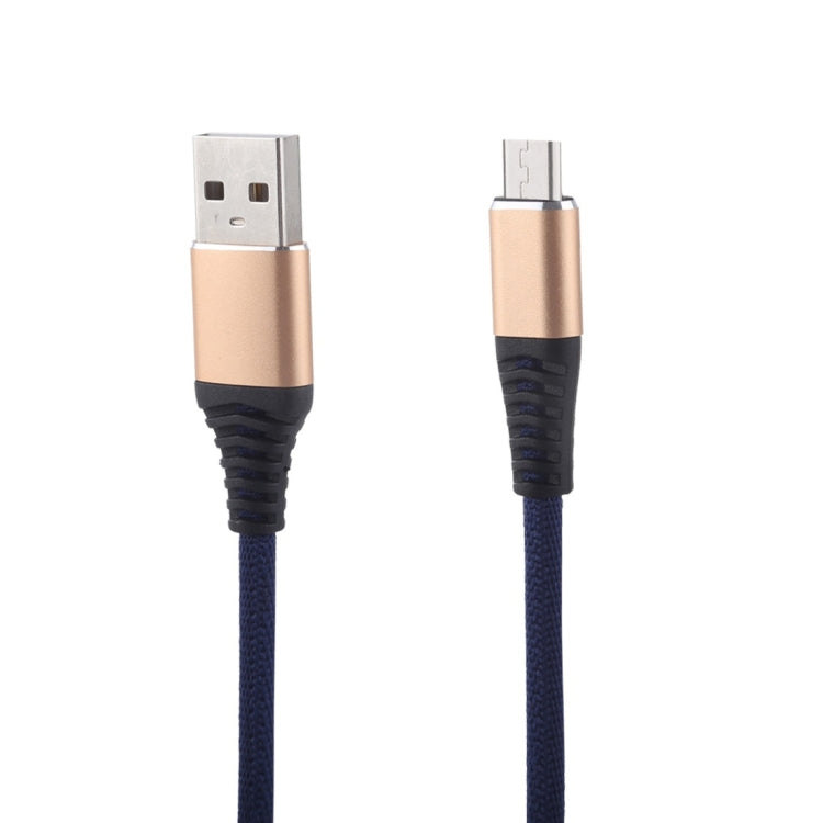 1m Cloth Braided Cord USB A to Micro USB Data Sync Charge Cable, For Galaxy, Huawei, Xiaomi, LG, HTC and Other Smart Phones