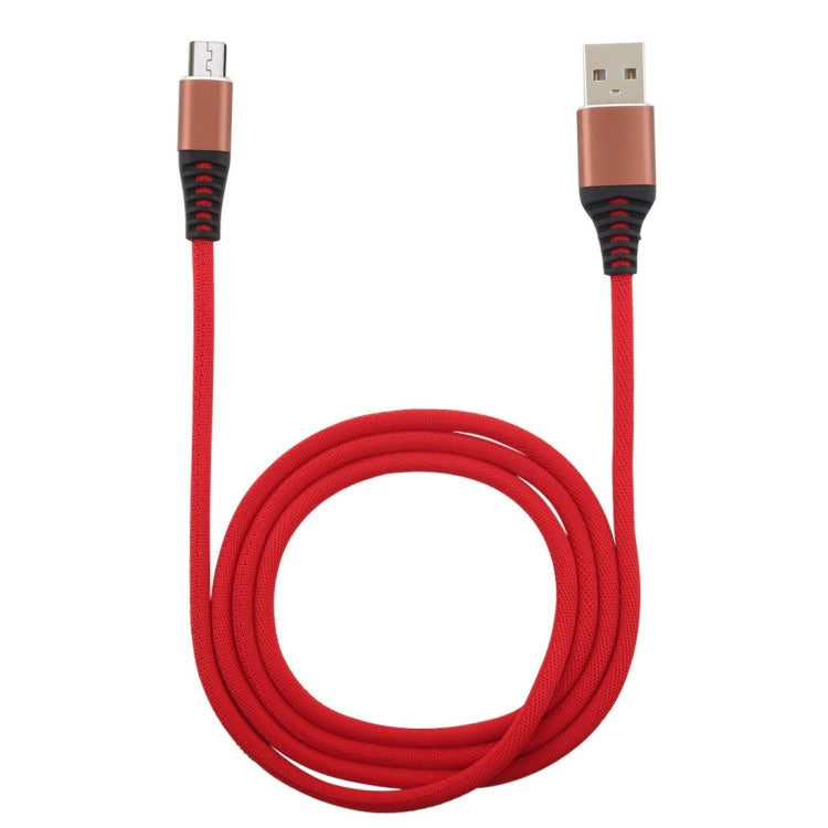 1m Cloth Braided Cord USB A to Micro USB Data Sync Charge Cable, For Galaxy, Huawei, Xiaomi, LG, HTC and Other Smart Phones
