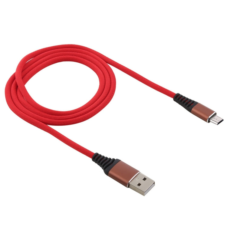 1m Cloth Braided Cord USB A to Micro USB Data Sync Charge Cable, For Galaxy, Huawei, Xiaomi, LG, HTC and Other Smart Phones