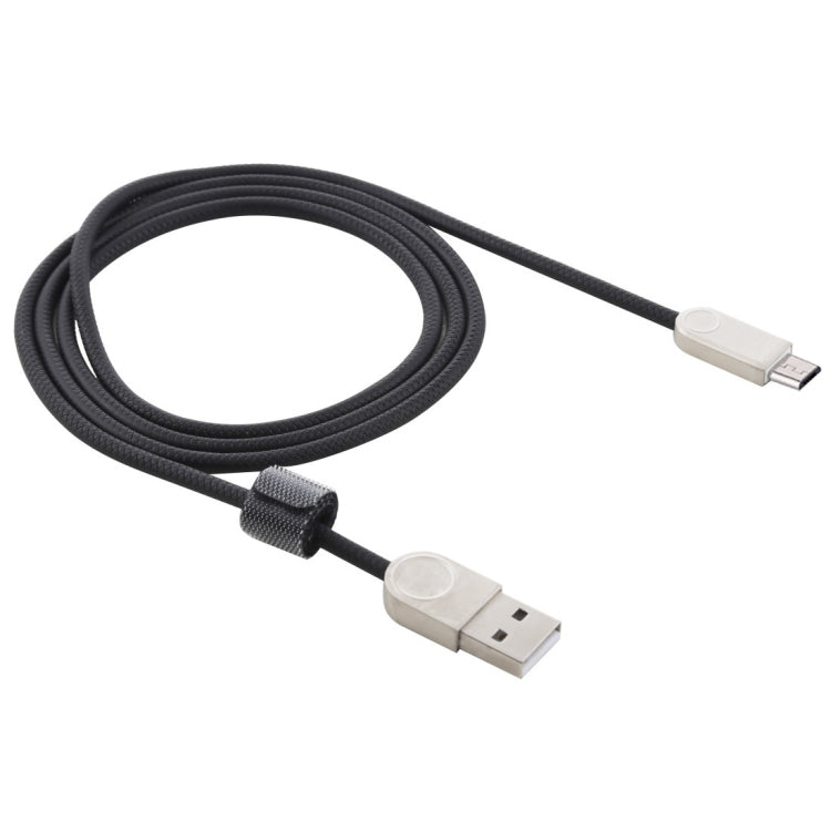 1m TPE Braided Cord Metal Connector USB A to Micro USB Data Sync Charge Cable, For Galaxy, Huawei, Xiaomi, LG, HTC and Other Smart Phones