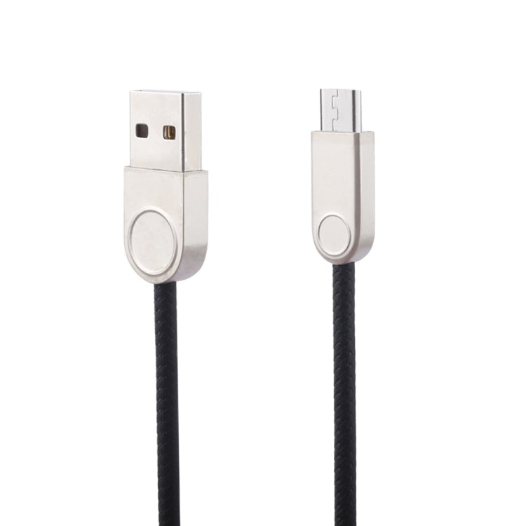 1m TPE Braided Cord Metal Connector USB A to Micro USB Data Sync Charge Cable, For Galaxy, Huawei, Xiaomi, LG, HTC and Other Smart Phones