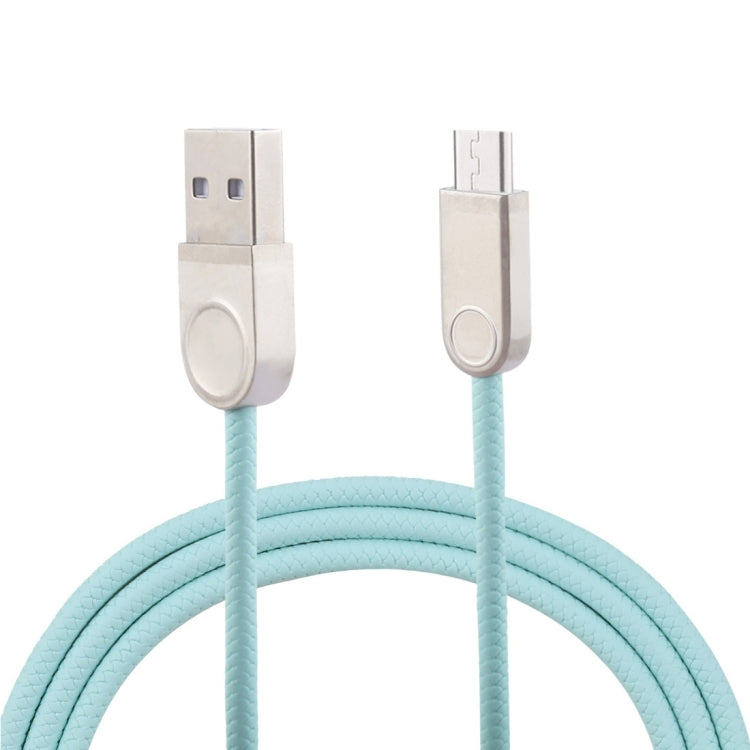1m TPE Braided Cord Metal Connector USB A to Micro USB Data Sync Charge Cable, For Galaxy, Huawei, Xiaomi, LG, HTC and Other Smart Phones