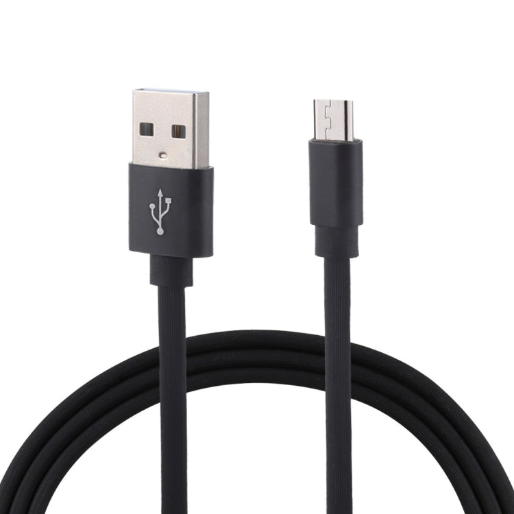 1m Flat Cord USB A to Micro USB Fast Charging Data Sync Charge Cable, For Galaxy, Huawei, Xiaomi, LG, HTC and Other Smart Phones