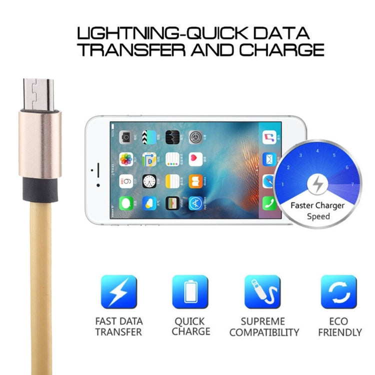 1m Flat Cord USB A to Micro USB Fast Charging Data Sync Charge Cable, For Galaxy, Huawei, Xiaomi, LG, HTC and Other Smart Phones