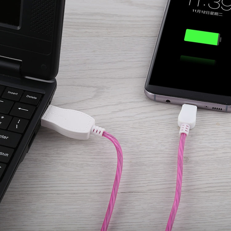 LED Flowing Light 1m USB A to Micro USB Data Sync Charge Cable, For Galaxy, Huawei, Xiaomi, LG, HTC and Other Smart Phones