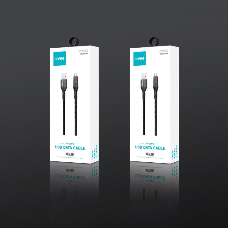 KIVEE KV-CB04 2A Micro to USB Nylon Charging Cable, Length: 1m