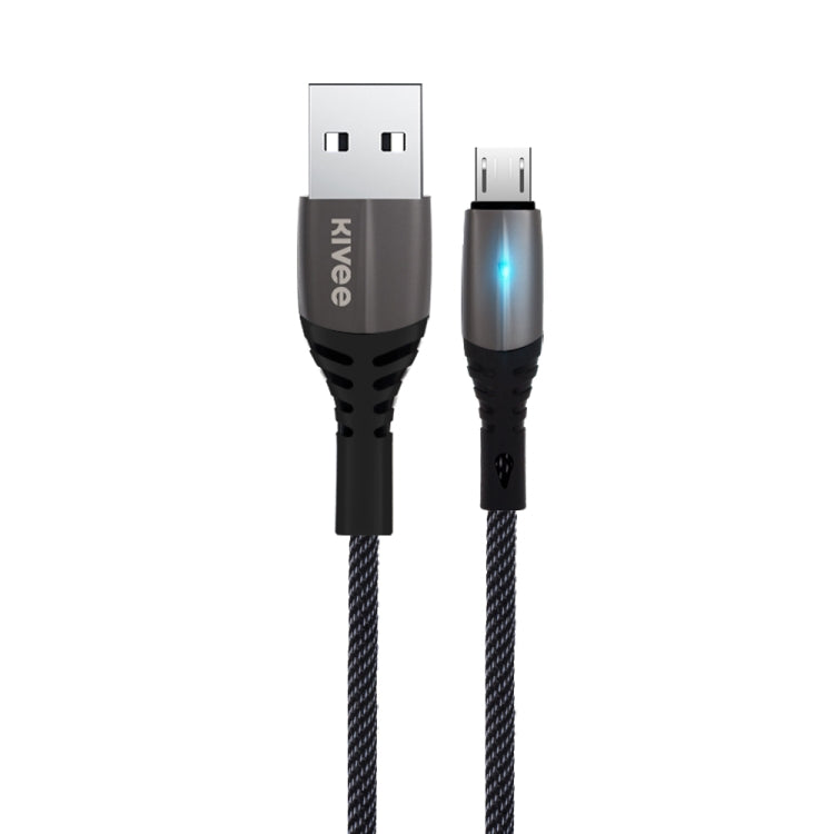 KIVEE KV-CB04 2A Micro to USB Nylon Charging Cable, Length: 1m
