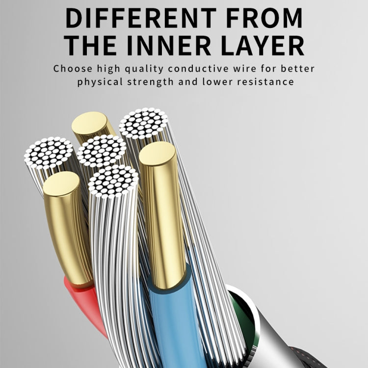 KIVEE KV-CB04 2A Micro to USB Nylon Charging Cable, Length: 1m