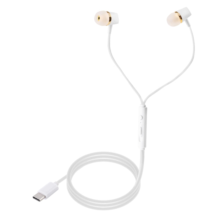 1.2m Wired In Ear USB-C / Type-C Interface Stereo Earphones with Mic