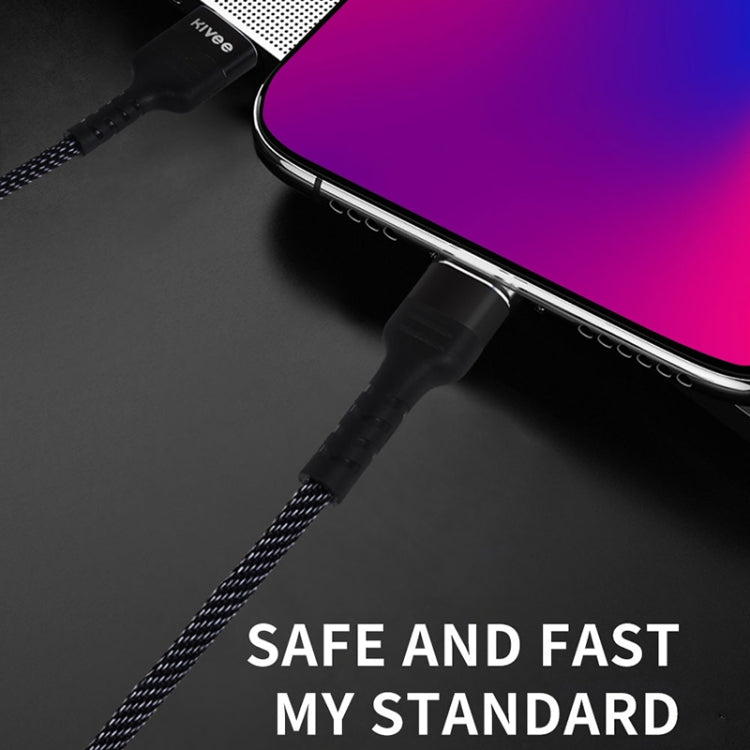 KIVEE KV-CB05 2A Type-C / USB-C to USB Nylon Charging Cable, Length: 1m
