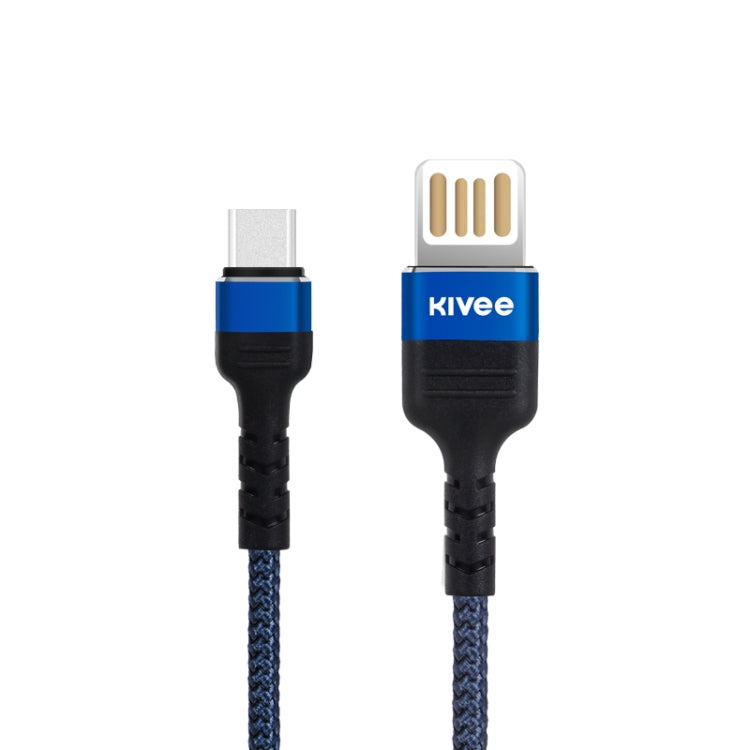 KIVEE KV-CB05 2A Type-C / USB-C to USB Nylon Charging Cable, Length: 1m