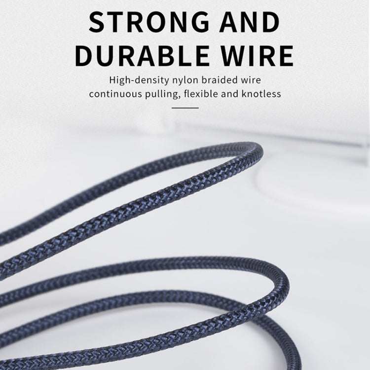 KIVEE KV-CB05 2A Type-C / USB-C to USB Nylon Charging Cable, Length: 1m