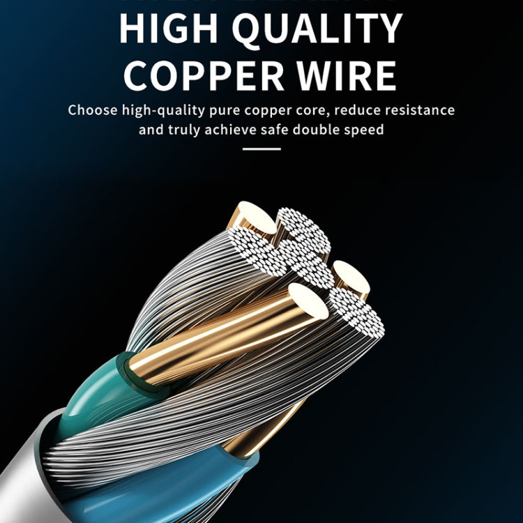 KIVEE KV-CB05 2A Type-C / USB-C to USB Nylon Charging Cable, Length: 1m