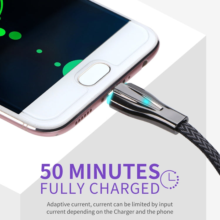 KIVEE KV-CB021B 5A Type-C / USB-C to USB Nylon Weave Charging Data Cable, Length: 1.2m (Black Grey)