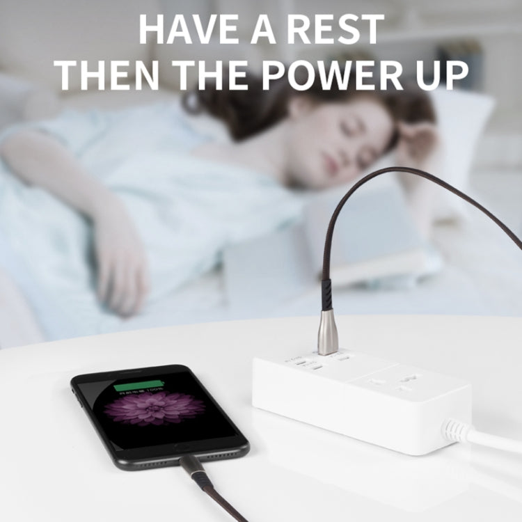 KIVEE KV-CB103 2.1A Type-C / USB-C to USB Shuttleless Weaving Charging Data Cable, Length: 1m (Black)