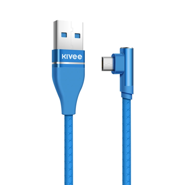 KIVEE KV-CG011 2.1A Micro to USB Single Angle Head Design Charging Cable, Length: 1m