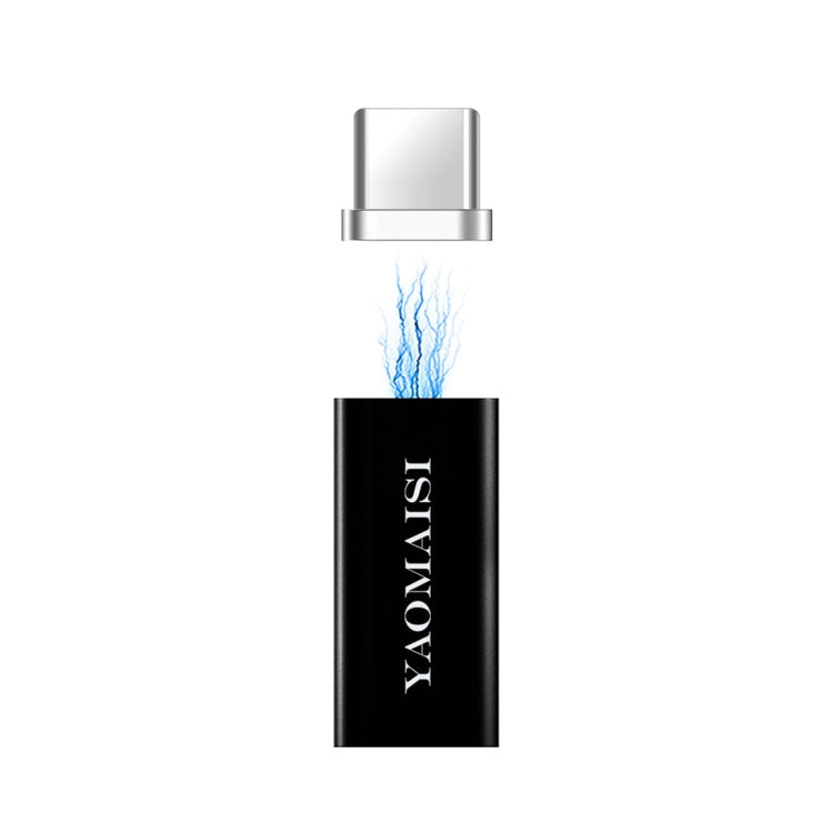 YAOMAISI Q10 2.4A Output Micro USB Female to USB-C / Type-C Male Magnetic Data Transmission Charging Adapter, For Galaxy S8 & S8 + / LG G6 / Huawei P10 & P10 Plus / Xiaomi Mi 6 & Max 2 and other Smartphones