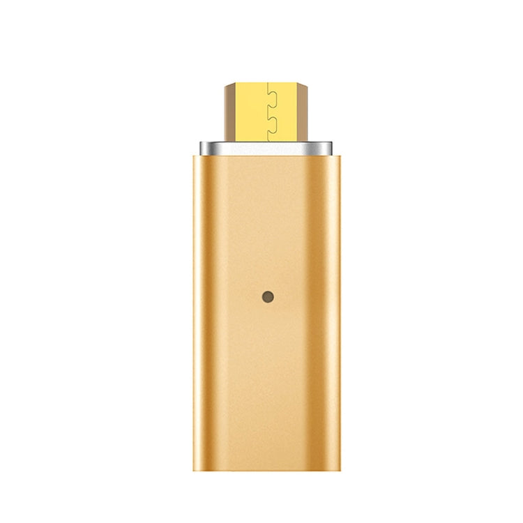 YAOMAISI Q10 2.4A Output Micro USB Female to Micro USB Male Magnetic Data Transmission Charging Adapter, For Galaxy, HTC, Google, LG, Sony, Huawei, Xiaomi, Lenovo and Other Smartphones(Gold)