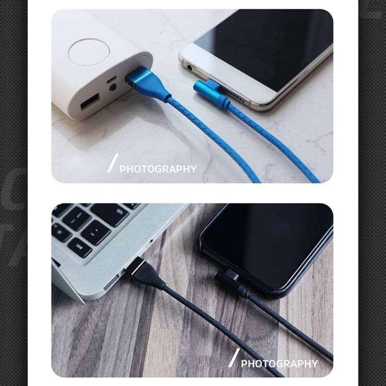 KIVEE KV-CG011 2.1A Type-C / USB-C to USB Single Angle Head Design Charging Cable, Length: 1m