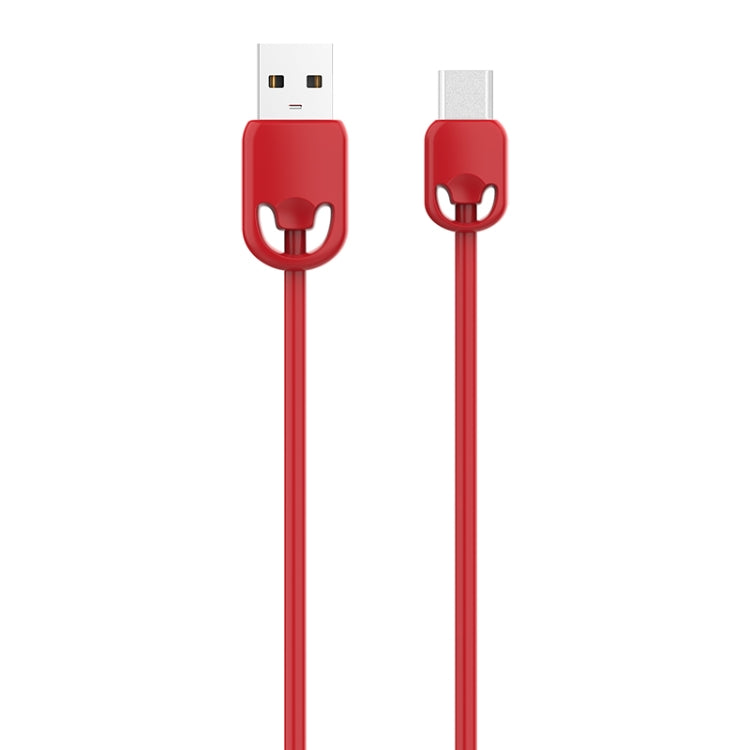 KIVEE KV-CH044 2.1A Type-C / USB-C to USB Silicone Charging Data Cable, Length: 1m
