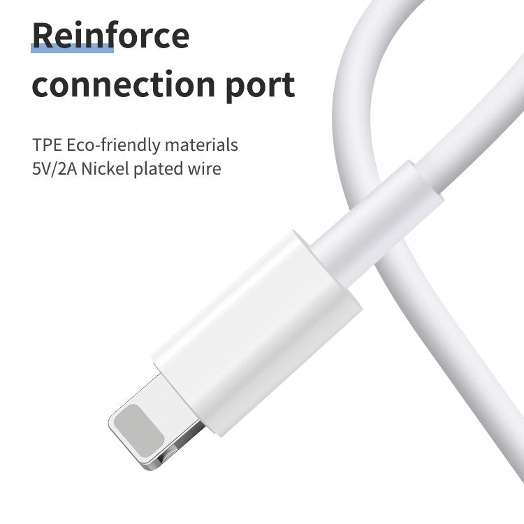 KIVEE KV-CT203 2A Type-C / USB-C to USB TPE Charging Data Cable, Length: 1m(White)