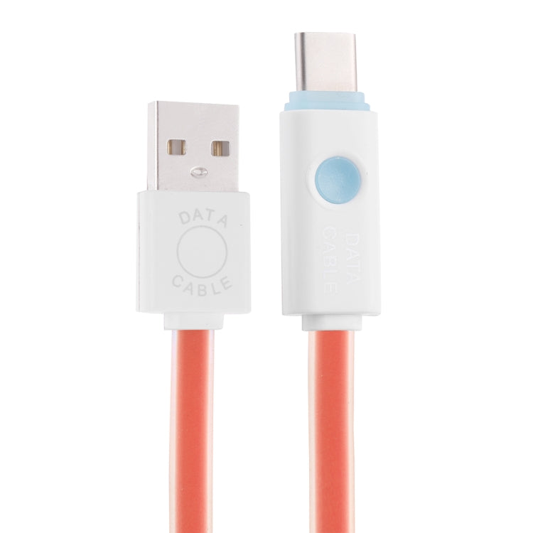1m USB to USB-C / Type-C Noodle Jelly Data Sync Charging Cable
